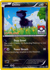 Deino 97/113 Crosshatch Holo 3rd Place Promo - Pokemon League Challenge